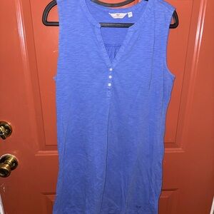 Vineyard Vines Sleeveless V-Neck Midi Dress in Periwinkle Blue